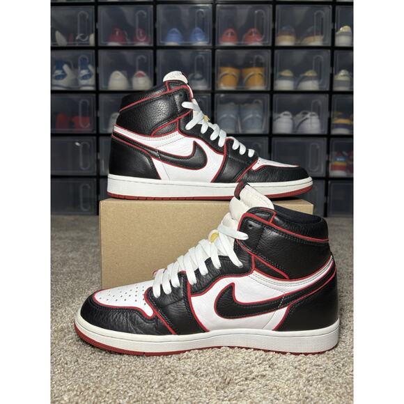 Size 10 - Jordan 1 Retro High OG Bloodline 2019 Excellent Condition Extra Laces - Picture 2 of 9